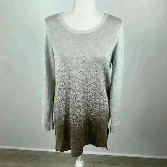 Apt. 9 Sparkly Long Scoop Neck Sweater Size M - Picture 1 of 8